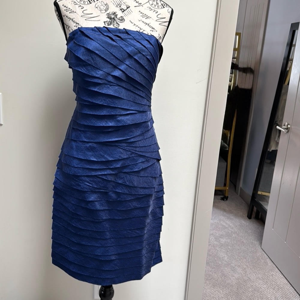 Royal Blue Strapless Cocktail Dress